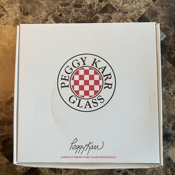 Peggy Karr Handmade Multicolored Glass Plate - Picture 5 of 5